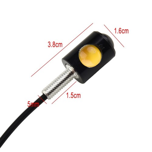 LED Nero Micro Mini Minuscolo Piccolo Indicatori Frecce Moto Motocicletta DC-12V - Picture 8 of 24