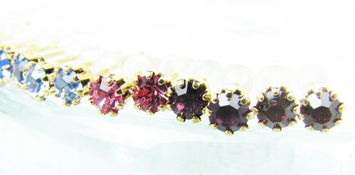 45 Pairs of Rhinestone Stud Earrings for Resale or Party Favors - 9 Colors! - Picture 3 of 6