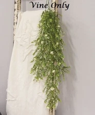 NEW WHITE FLORAL HANGING VINE 33"L EDENS GATE Weddings Cottage Farmhouse Chic