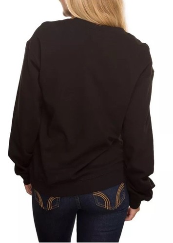 Disney Mickey Black Sweater Sleeves Disneyland Girl 14 16 XL Women XS Shirt Top - Picture 5 of 8