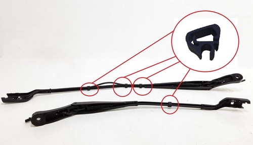 4x clip tubo braccio tergicristallo tergicristalli anteriore Citroën C5 Aircross - Foto 9 di 9