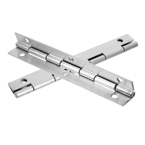 2 Pezzi Cerniere Continue Resistenti Acciaio Inox Argento Pianoforte 6 Lunghe - Foto 2 di 12
