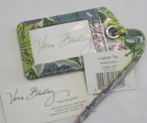 Vera Bradley Identificación de equipaje Ventana Nombre Etiqueta Maleta 4 CARTERAS Bolso Mochila Bolso Nuevo con Etiquetas - Imagen 23 de 23