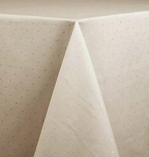 NEW Kate Spade Larabee Dot 9 Piece Tablecloth and Cloth Napkin Set Gray - Picture 1 of 6