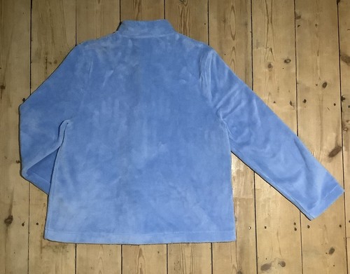 David Nieper Short Dressing Gown Bed Jacket In Blue Size 14 - Picture 3 of 5