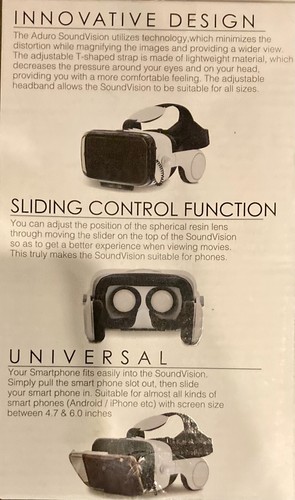 Virtual Reality Glasses with Stereo Headset - 3D, Panoramic views - NIB - Picture 5 of 8