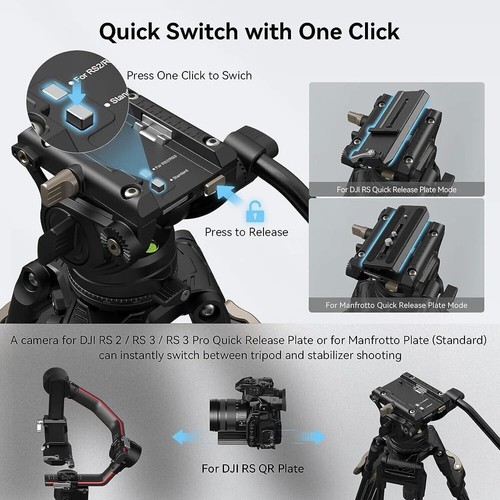 SmallRig AD-80 FreeBlazer Heavy-Duty Aluminum Tripod 75" Camera Tripods - 4163 - Picture 8 of 12