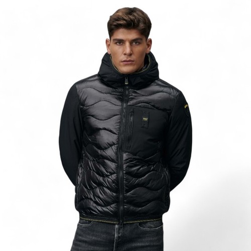 Piumino Uomo Blauer Onda Albert doppio tessuto 24WBLUC08034 Nero AI24