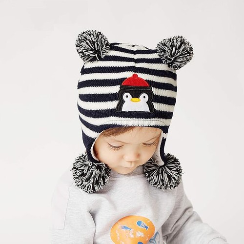 Toddler Kids Infant Winter Hat Boys Girls Ear flap Knit Warm Cap Fleece Beanie - Picture 16 of 154
