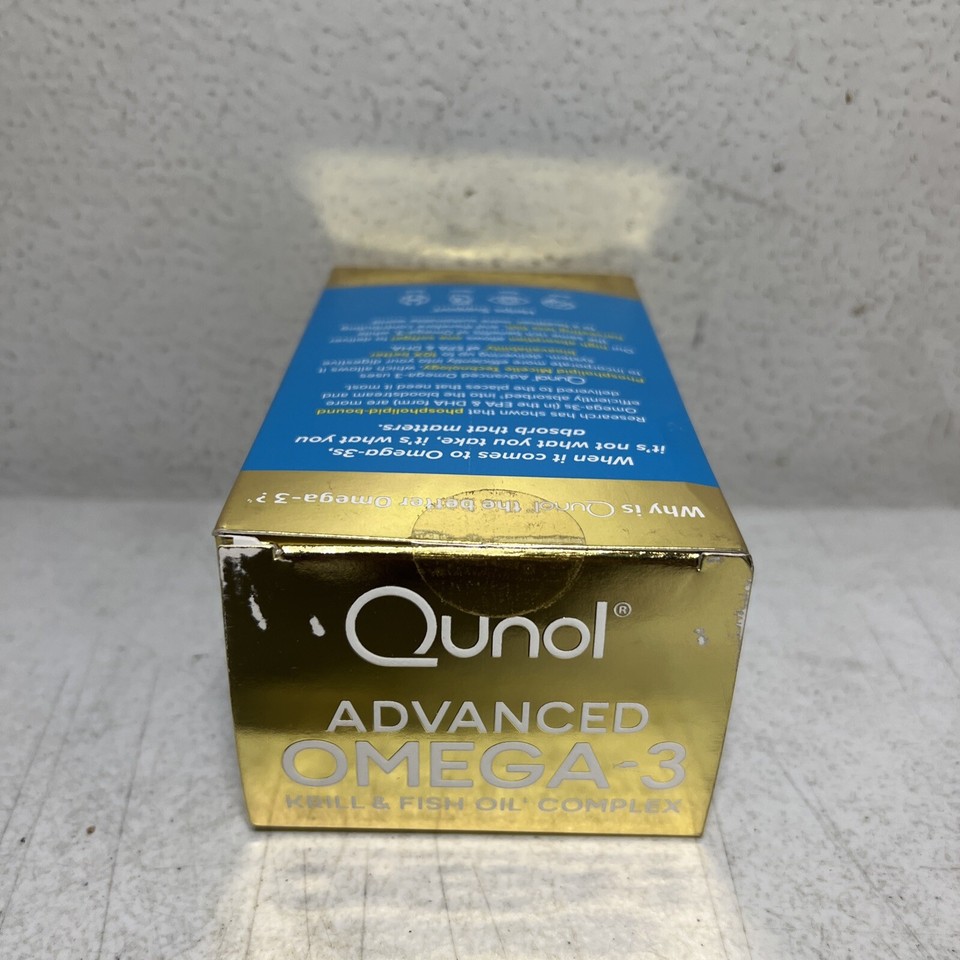 Qunol Advanced Omega 3 Krill and Fish Oil Complex, One Pill Dose, 250Mg