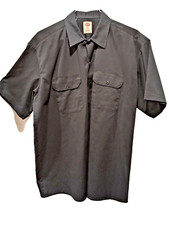 Dickies New Condition Mens XL Short Sleeve Work Shirt w/ Pockets Button Up Black