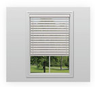 24" x 49" Home Decorators WHITE Cordless 2" Premium Faux Wood Blinds