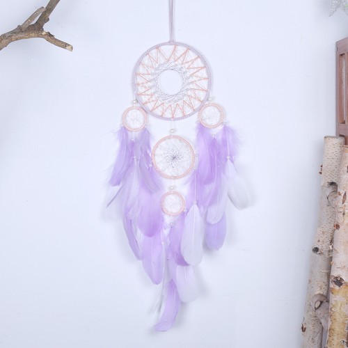 Dream Catcher With Feathers Large Wall Hanging Feather Dream Catcher Purple - Picture 9 of 12