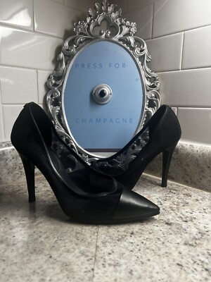 CHANEL MESH HEELS BLACK SIZE 39.5 | eBay