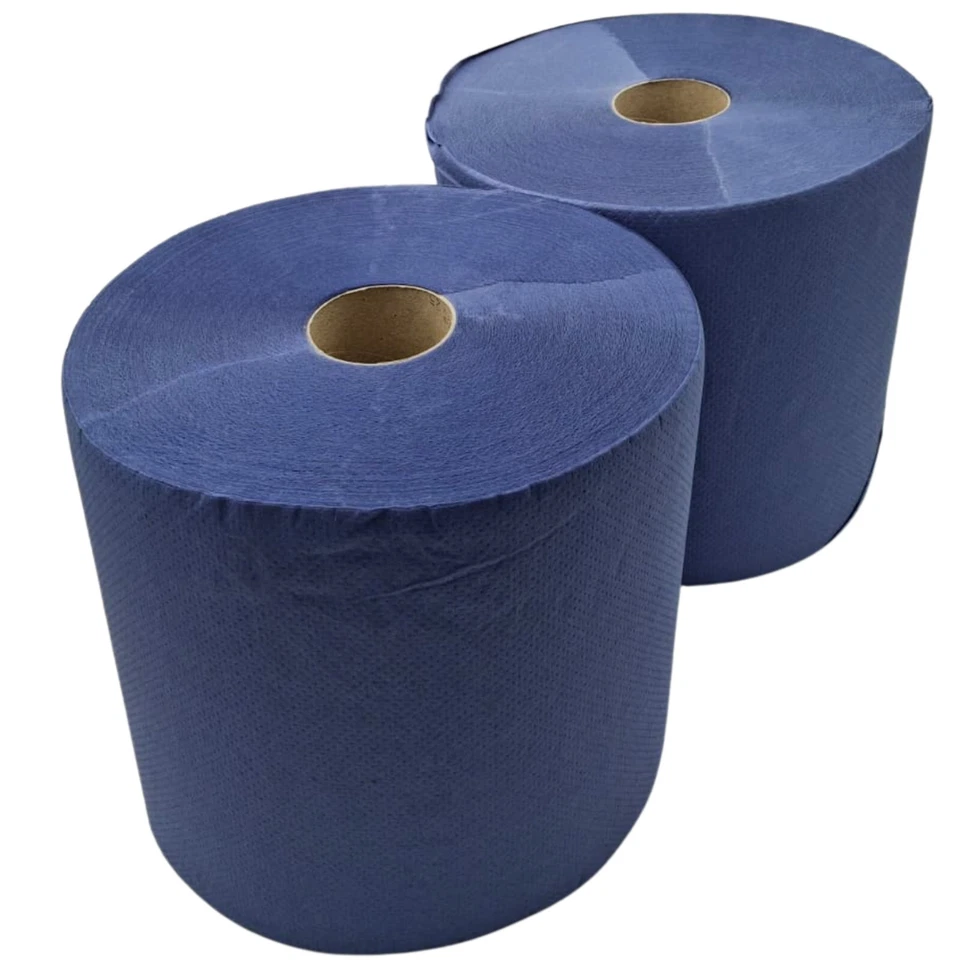 2x PUTZROLLEN 2x250 Meter PUTZTUCH PAPIER ROLLE BLAU PUTZPAPIER WERKSTATT - Bild 3 von 4