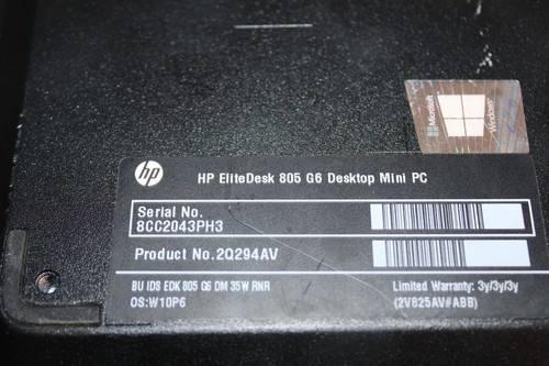 HP ProDesk 805 G6 Desktop Mini PC AMD Ryzen 5 PRO 16GB RAM 512GB SSD Win11 Pro - Bild 3 von 4