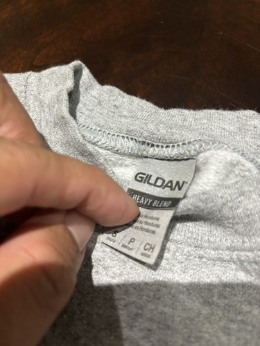 VINTAGE Gildan Crewneck Sweatshirt Kids Small 6-8 Solid Blank unisex - Picture 3 of 8