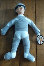 Three Stooges Moe Vinyl Head Mummy Suit Plush Doll 16" Original Tag Vintage 2001