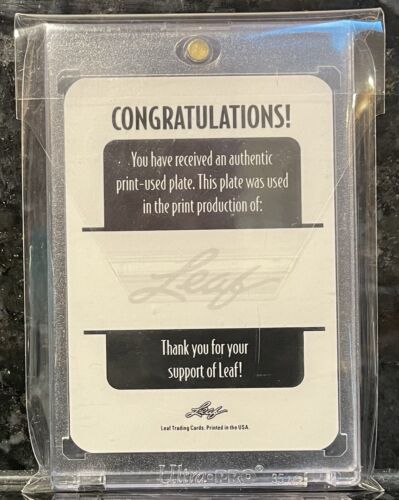 Cal Ripken Jr. Autograph Leaf Print Plate 1/1 - Picture 2 of 2