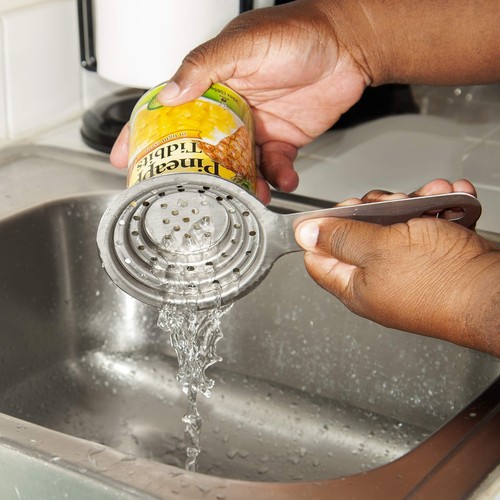 Universal Can Strainer | Food Grade Stainless Steel Can Colander with Handle ... - Picture 5 of 6