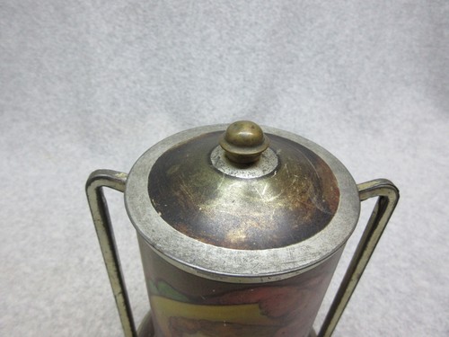 1910 RIDGEWAY 5 O'Clock TEA  Original TiN Litho CaN ART NOUVEAU LADY Plume Hat - Picture 8 of 8