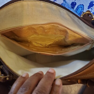 Gucci Brown Vintage Bamboo Leather Boston Bag 2 Way Rare