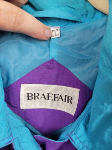 BRAEFAIR Women's PURPLE/BLUE TRENCH Coat RAIN Jacket - Picture 3 of 12