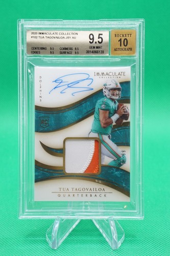 2020 Immaculate Rookie Patch Auto 68/99 Tua Tagovailoa RPA BGS 9.5 TRUE GEM R622 - Picture 1 of 2