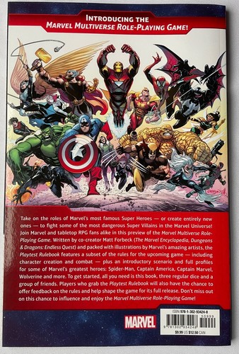 MARVEL MULTI-VERSE Role Playing Game PLAYTEST RULEBOOK (Trade Paperback) NEW - Picture 2 of 4