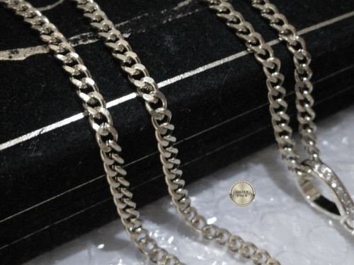 Mens Women Simulated Diamond Pave Cross Pendant 4mm Thick Curb Chain 24" UNISEX - Picture 6 of 10