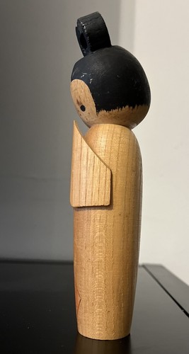 Japanese Wood Kokeshi Doll Figure Vtg Traditional Handmade Toy Kimono - Picture 2 of 11