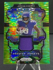 2023 Panini Prizm Jordan Addison neon green patch Vikings