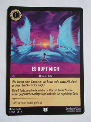 Disney Lorcana Karte Die Tintenlande 61/204 ES RUFT MICH