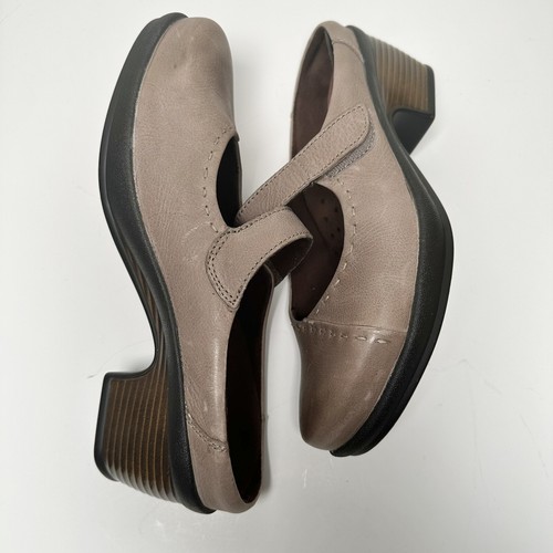 Klogs Joey Clog Shoe Womens Sz 10 Wide Beige Leather Slip On Mary Jane Comfort - Picture 8 of 10