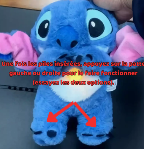 ✅ Peluche Stitch Respirante avec Berceuse Apaisante Sommeil - Lire description - Photo 9/12