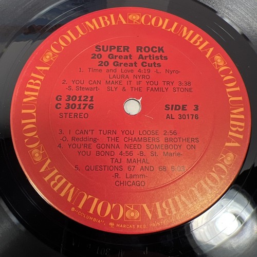 SUPER ROCK- 20 GREAT ARTISTS / 20 GREAT CUTS 2 X LP Columbia G30121 Rock 1970-VG - Picture 16 of 24