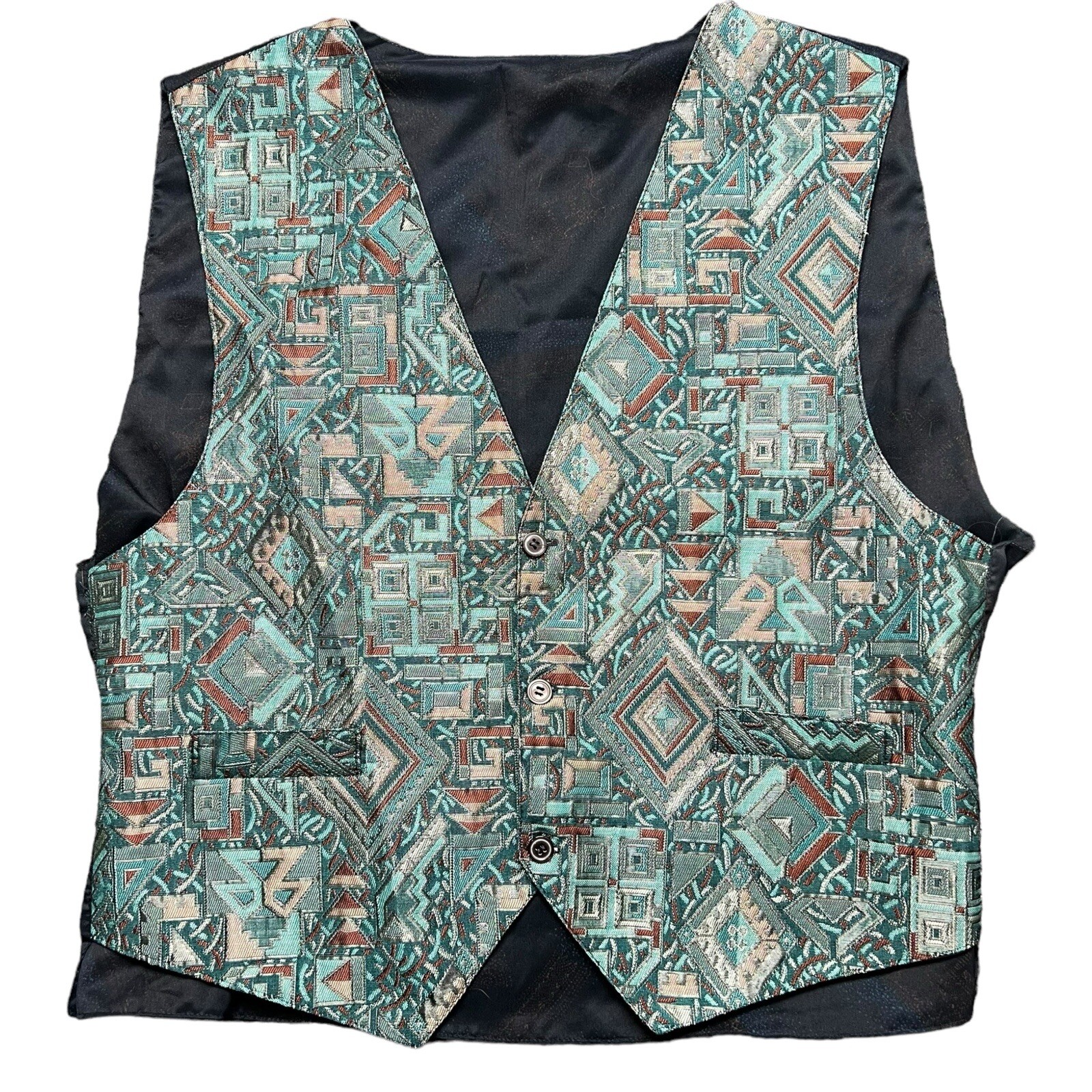 Red Button Waistcoat - Dark Stone Used main image 1