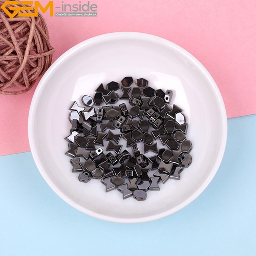 Cuentas de hematita negras naturales fabricación de joyas poder energía chakra 15" moneda cruz - Imagen 297 de 360