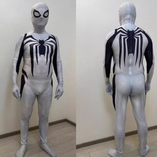 2025 White Spider-man Anti-Venom Jumpsuit Cosplay Costume Halloween Adult kids