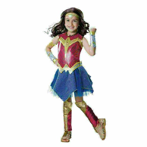 AU Child Wonder Women Deluxe Super Hero Fancy Dress Girl Book Week Kids Costume - Picture 5 of 5