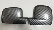 CARBON FIBRE EFFECT DOOR WING MIRROR COVERS FIT VW CADDY 2003-2020 MK3 MK4 MAXI