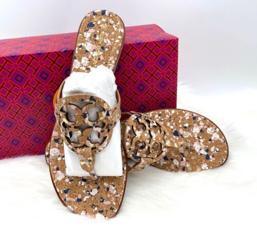 靴 TORY BURCH sandal 23cm NEW TORY BURCH Martine Croc-effect Slides Sandal Shoes US