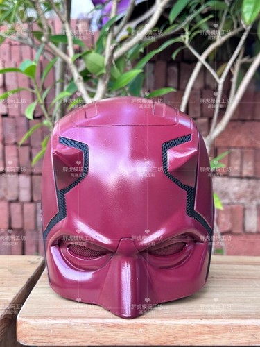 Daredevil Matt Murdock Cosplay Helmet Mask FRP Cowl Half Mask Painted Helmet Red - Picture 1 of 7
