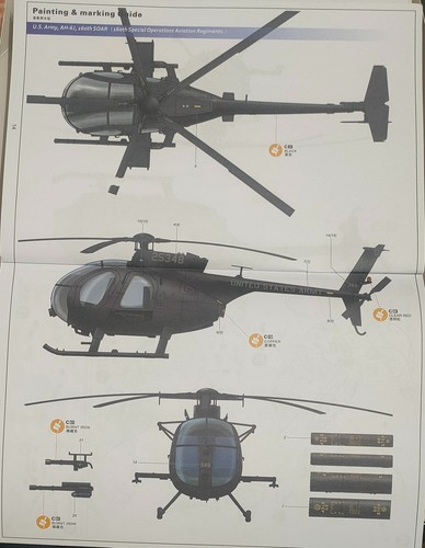 Kitty Hawk 1/35 AH-6J MH-6J Littie Bird Nightstalkers Helicopter ZIMI Model - Bild 6 von 6