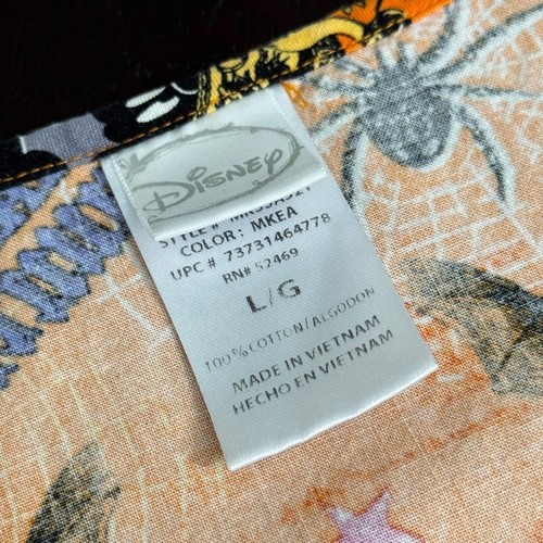 Disney LARGE Mickey Minnie Mouse Orange Short Sleeve Scrub Top - Picture 5 of 8