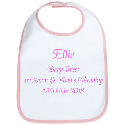 personalised bibs for wedding