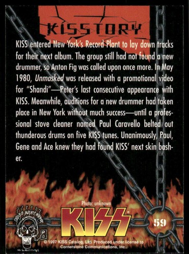 Kiss 1997 Music Band Card #59 (NM) - Bild 2 von 2
