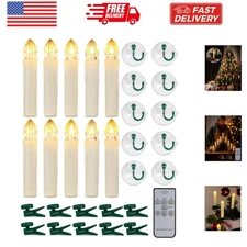 10 PCS LED Window Candles with Remote Timer, Battery Operated Flameless Taper...