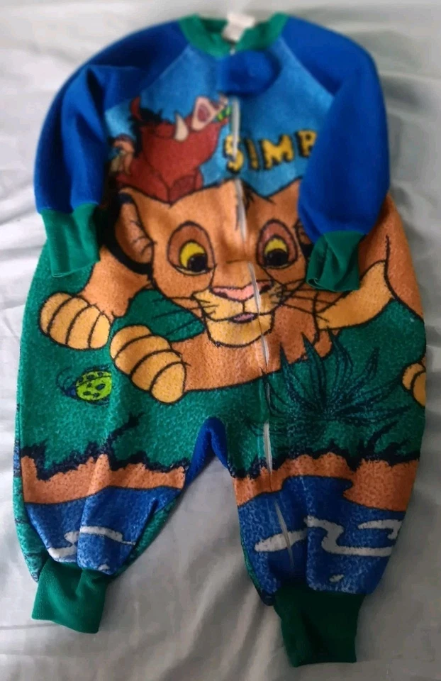 Pijama mameluco para dormir vintage del Rey León Simba años 90 en toda la tienda Disney 2T Foto 2 de 4