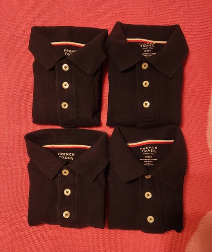 French Toast Boys Navy School Uniform Polo Shirts Size Small 6/7